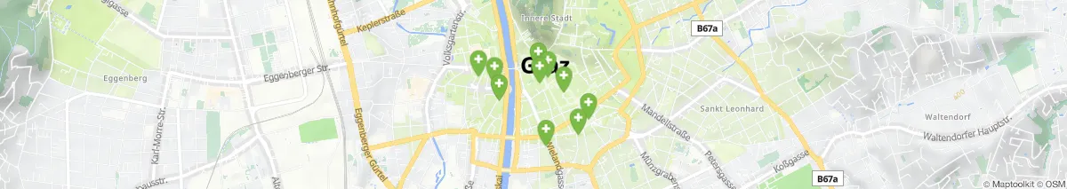 Kartenansicht für Apotheken-Notdienste in der Nähe von Innere Stadt (Gemeinde, Steiermark) (175)